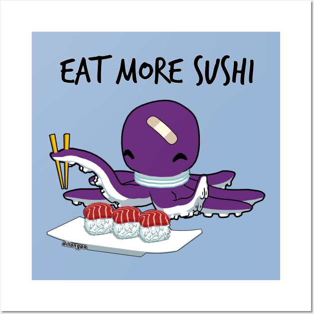 Eat more Sushi - Katsuwatch Wall Art by dillongoo